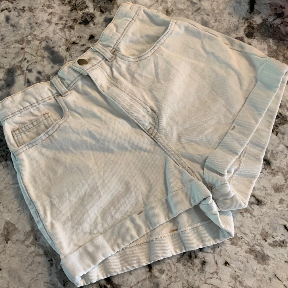 American Apparel Super High Waisted Jean Shorts